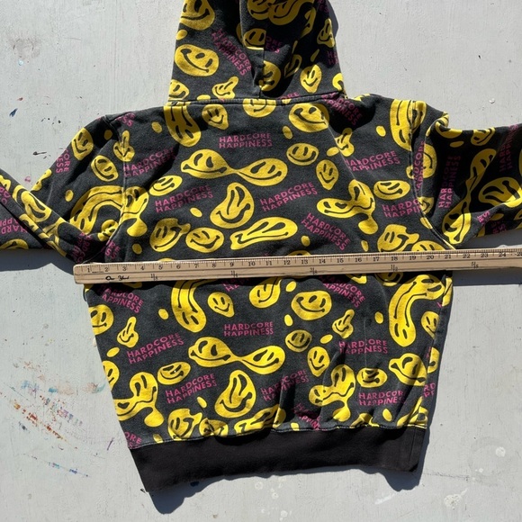 Men's Wesc Paradise Hoodie Multicolor Happy Face Logo S Pocket Streetwear Art - Picture 11 of 14